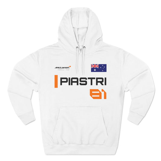 Oscar Piastri Formula 1 Three-Panel Fleece Hoodie - Racing Fan Gift, F1 Apparel, F1 Fan Gift