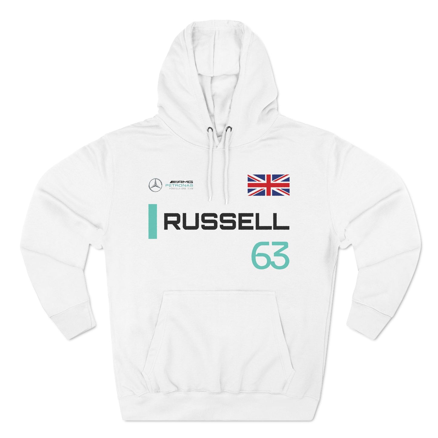 George Russell Formula 1 Three-Panel Fleece Hoodie - Mercedes Fan Gift, F1 Apparel