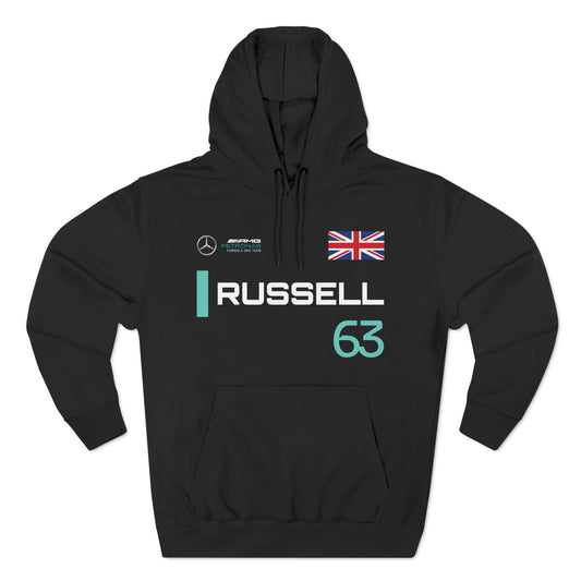 George Russell Formula 1 Three-Panel Fleece Hoodie - Mercedes Fan Gift, F1 Apparel