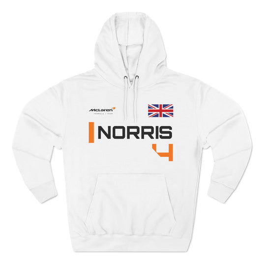 Lando Norris Formula 1 Three-Panel Fleece Hoodie - McLaren Racing Fan Gift, F1 Hoodie